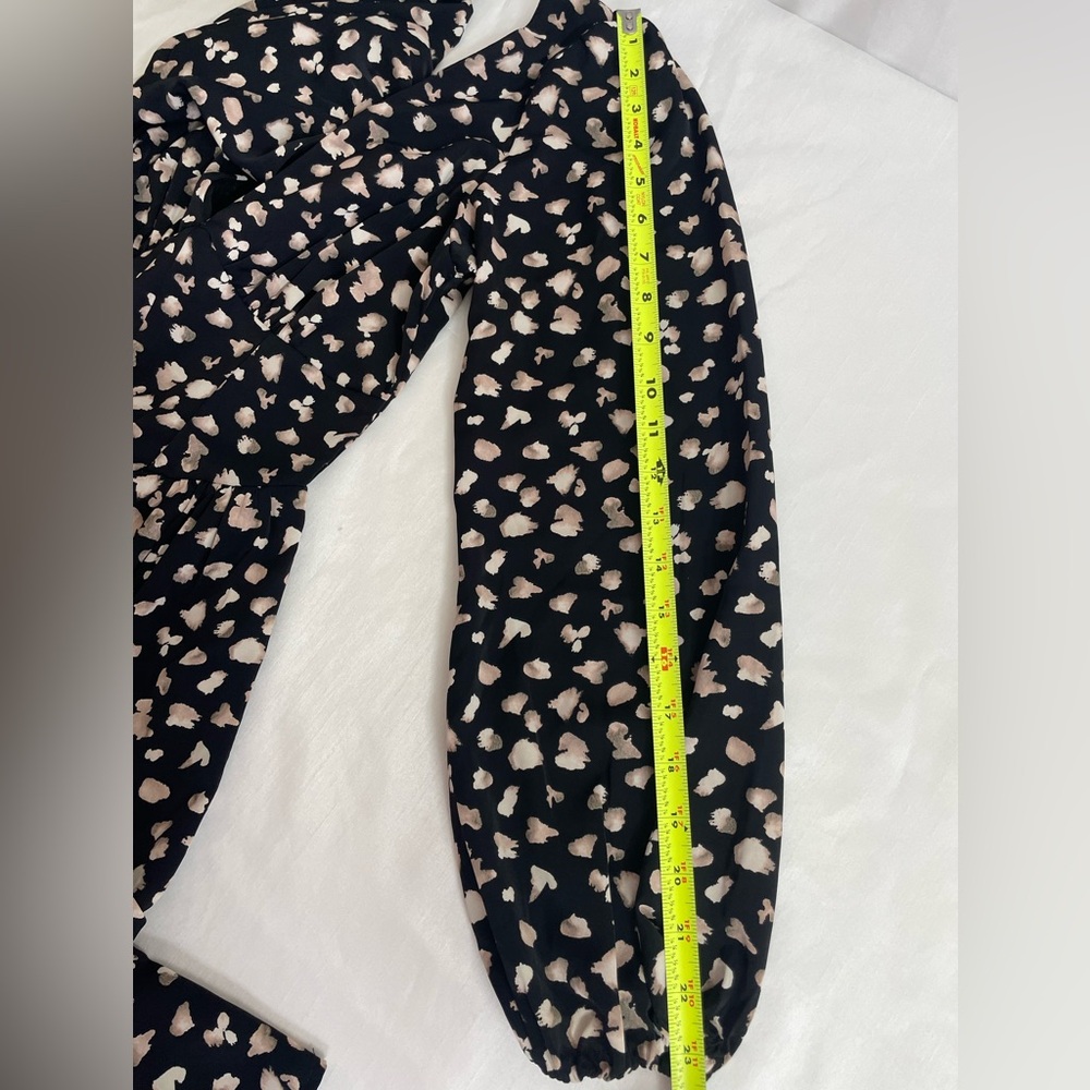 Abercrombie & Fitch Black and Cream Long Sleeve Dress Women’s Size S - Picture 10 of 14